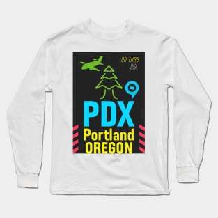 PDX airport code design Long Sleeve T-Shirt